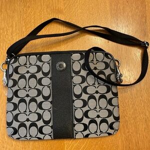 Coach signature tablet cross body bag